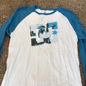Vintage Y2K DC blue and white long sleeve